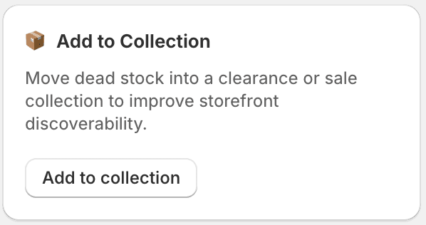 Add to Collection action widget